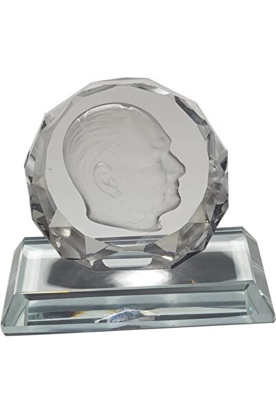 MERTKRİSTAL Kristal Ataturk Bıblo Masalık Makam Hediyesi M01ata