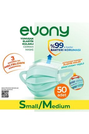 Evony Yesil Elastik Kulakli Small Medium 50 Adet Fiyati Yorumlari Trendyol