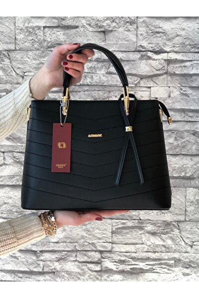 Armise gold Geantă de damă neagră cu model