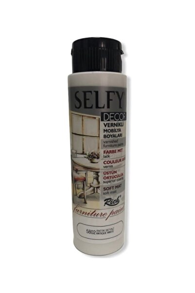 Rich Boya Rich Selfy Decor Vernikli Boya 500 Cc Antik Beyaz 5802