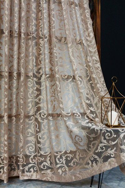 AT Altun Tekstil Quality Homes - French Knitted, Single Winged Tulle Background Curtain Qualitysalfn4
