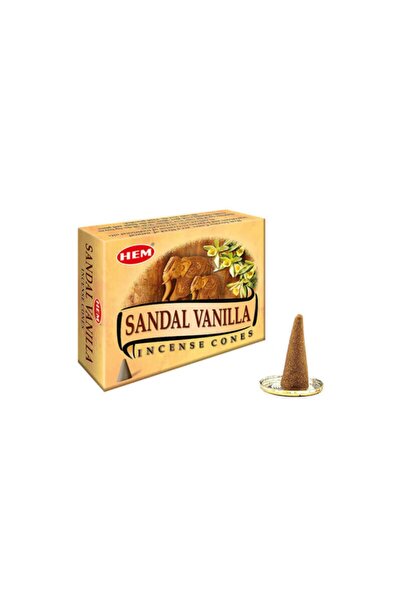Sandal Vanilla (sandalwood-vanilla) Fragrance 10 Pcs Conical Incense