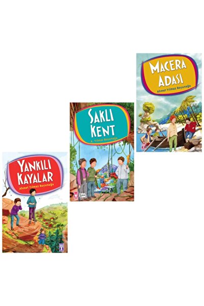 Genç Timaş Ahmet Yılmaz Boyunağa 3'lü Kitap Seti ( Yankılı Kayalar - Saklı Ke...