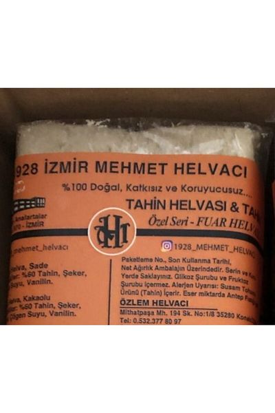1928 MEHMET HELVACI Mehmet Helvacı 1928 Special Series - Simple Fair Tahini Halva 125 Gr. 25 Pieces in Pendants