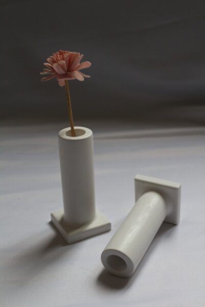 Genel Markalar Natural Beton Mumluk & Şamdan 2'li Set Samdan