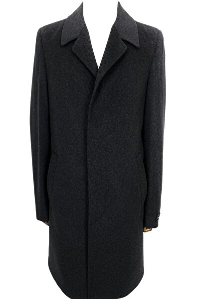 ŞAN GİYİM 2622 Erkek Antrasit Kırlangıç Yaka Kısa Palto