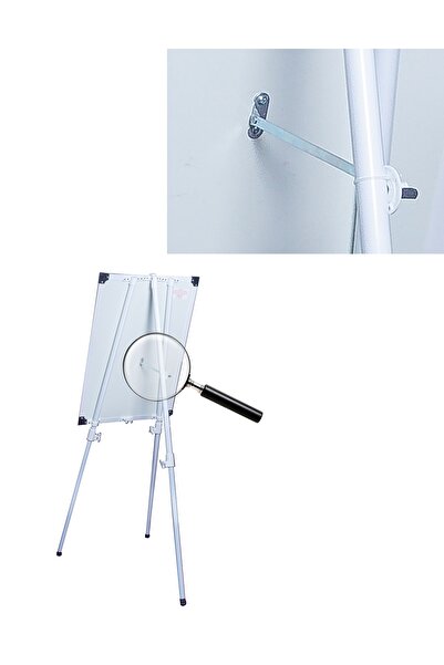 Neon 60x90 Teleskopik Ayaklı Siyah - Beyaz Köşeli Okul Yazı Tahtası