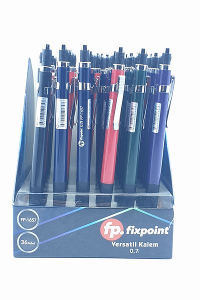 FixPoint Versatil Pen Metal Eraser Tip Pen 0.7 Mm Fp-1657 36 Pieces