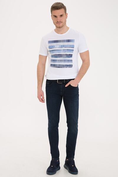 Pierre Cardin Λευκό T-shirt Slim Fit Crew Neck
