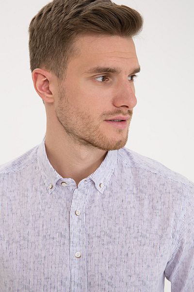 Pierre Cardin Μωβ πουκάμισο Slim Fit