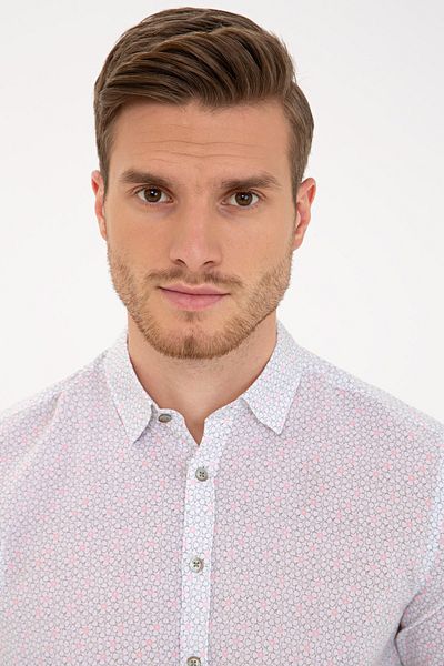 Pierre Cardin Πουκάμισο Χακί Slim Fit