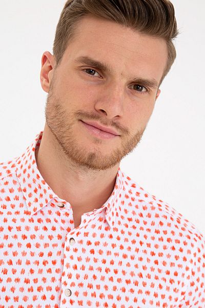 Pierre Cardin Red Slim Fit Shirt