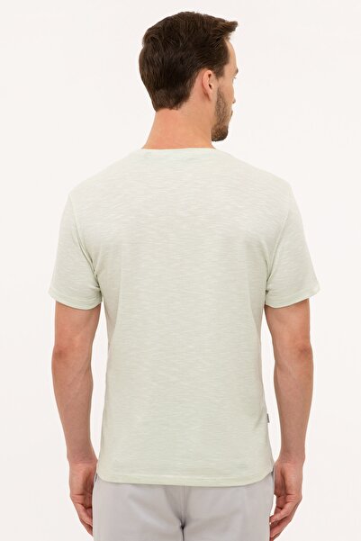 Pierre Cardin Mint Green Slim Fit Crew Neck T-Shirt