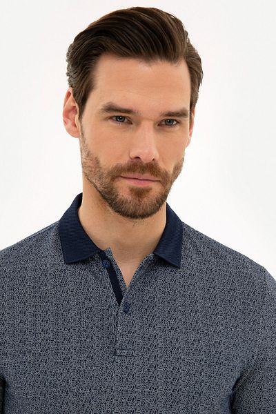 Pierre Cardin Μπλουζάκι Polo Neck Slim Fit Navy Blue