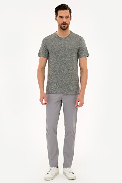 Pierre Cardin Μαύρο T-shirt Slim Fit Crew Neck