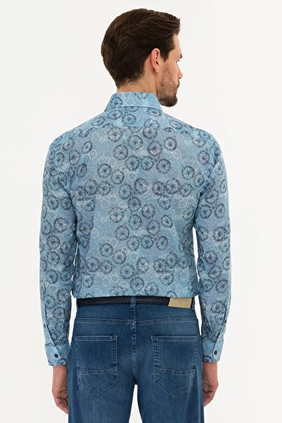 Pierre Cardin Mavi Slim Fit Gömlek