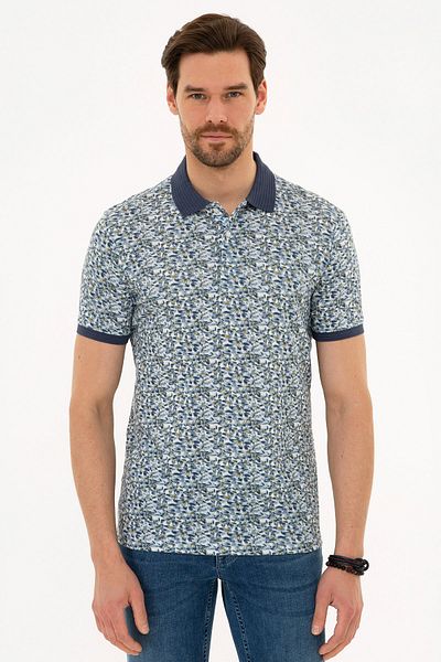 Pierre Cardin Σκούρο γκρι Slim Fit Polo T-shirt με λαιμόκοψη
