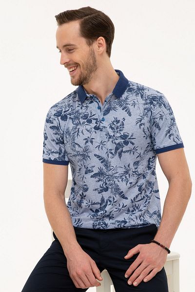Pierre Cardin Μπλουζάκι με λαιμόκοψη σε σκούρο μπλε Slim Fit Polo