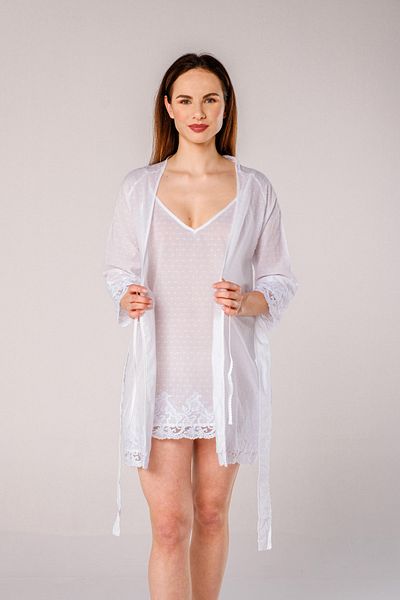 Miespiga Pearl Voile Dámská krajková noční košile Peignoir Team Bride Peignoir
