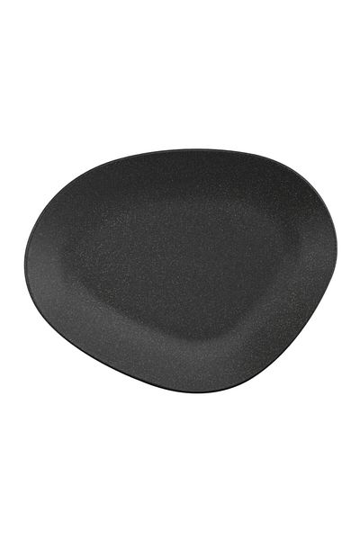 Kütahya Porselen Galaxy 2-Piece - 30 cm Anthracite Mat with Flat Plate
