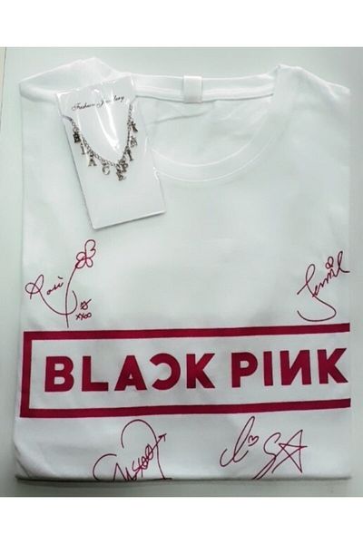 GC GÖKHAN CLUB Σετ κολιέ μπλουζάκι Blackpink Unisex Owersize