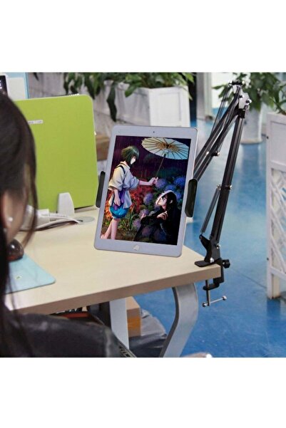 Triline Masa Tablet 6" 11" Telefon Tutucu Esnek Uzun Kollu 360 Derece Dönebilen