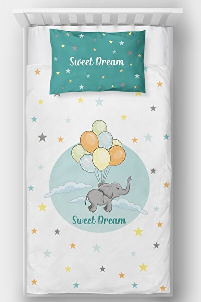Homamia Single Bedspread Elephant with Balloons