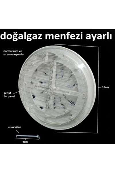 CAM MENFEZCİM Glass Grille Adjustable Grille Ventilation Open Close Adjustable Covered Natural Gas Glass Grille