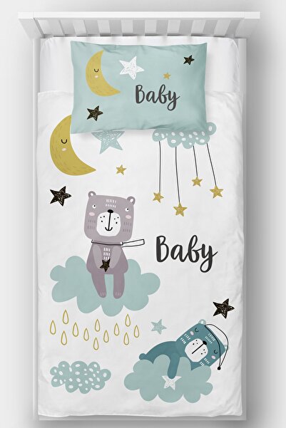 Homamia Bear Patterned Single Bedspread