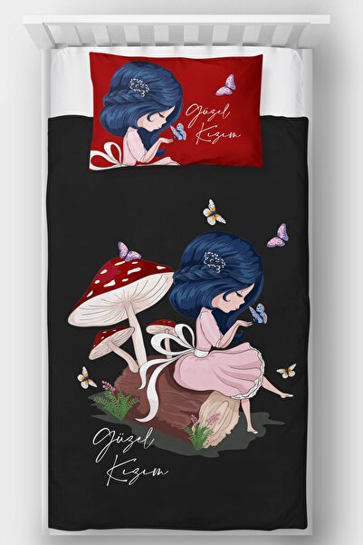 Homamia Butterfly Girl Single Bedspread