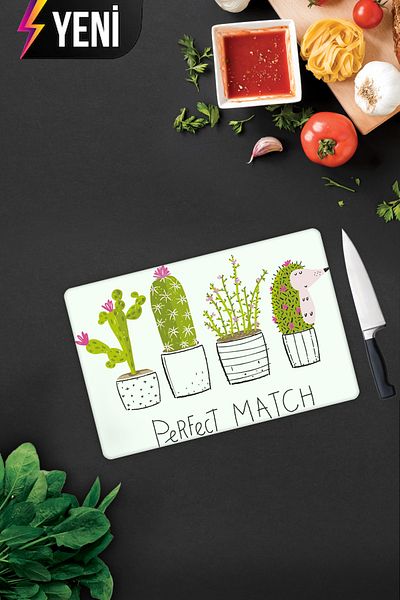 Decorita Perfect Match |   Glass Cutting Board - Glass Cutting Board |   20cm X 30cm