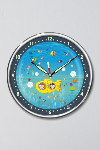 Dekor Loft ساعة حائط فاخرة لغرفة الأطفال من الزجاج غير القابل للكسر