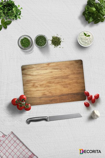 Decorita Wooden Look |   Glass Cutting Board - Glass Cutting Board |   20cm X 30cm