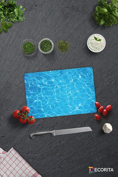 Decorita Sea Printed |   Glass Cutting Board - Glass Cutting Board |   20cm X 30cm