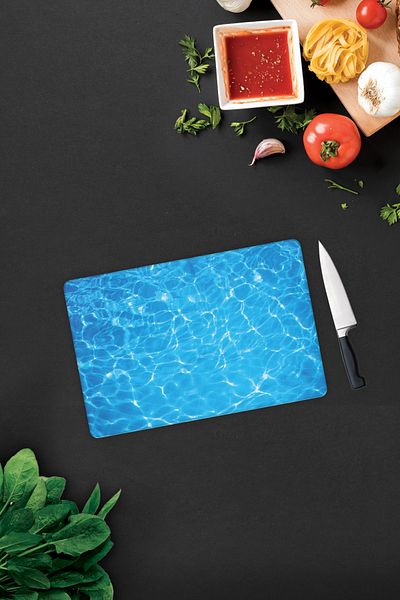 Decorita Sea Printed |   Glass Cutting Board - Glass Cutting Board |   20cm X 30cm