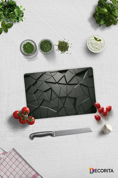 Decorita Anthracite Crystal |   Glass Cutting Board - Glass Cutting Board |   20cm X 30cm