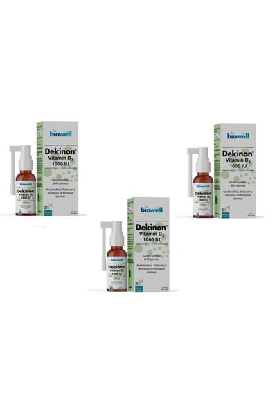 Biowell Dekinon D3 1000 Iu 20 Ml Sprey 3 Adet