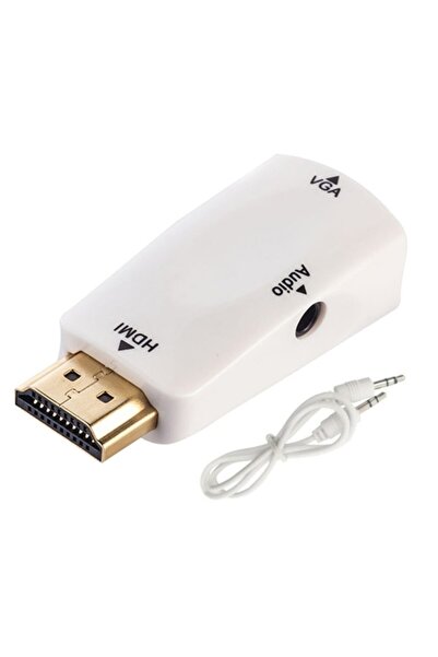 Concord Hdmı To Vga + Audio Dönüştürücü Adaptör + Aux Kablo C-844