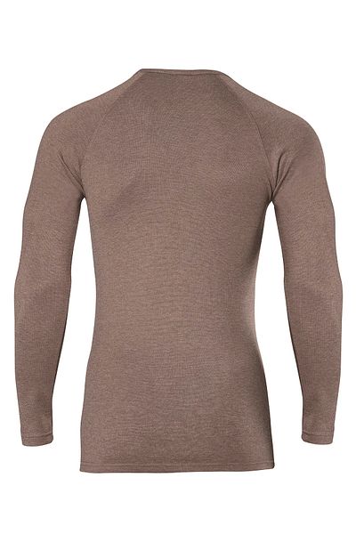 Şahin Men's Brown Thermal Long Sleeve Crew Neck Underwear