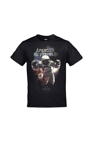 Orijin Tekstil Avenged Sevenfold The Stage Front Back Printed Unisex Black T-shirt