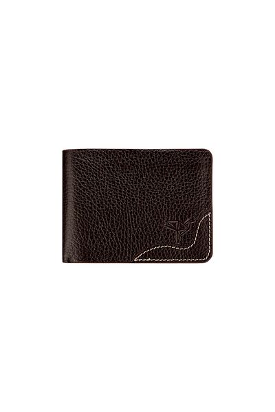Garbalia Кафяв мъжки портфейл от естествена кожа Zagreb