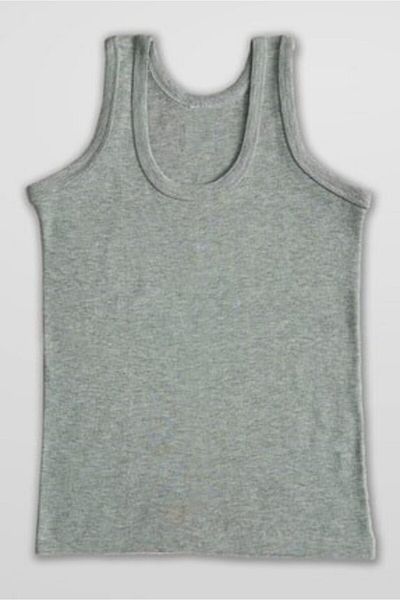 A&K ZÜMRA Boy's Gray Combed Cotton Undershirt 1 Pack