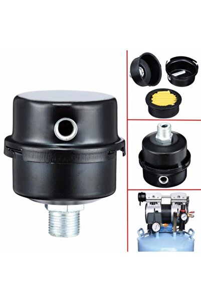 Genel Markalar Kompresör Hava Filtresi / Gürültü Susturucu 1/4 Metal bağlantı...