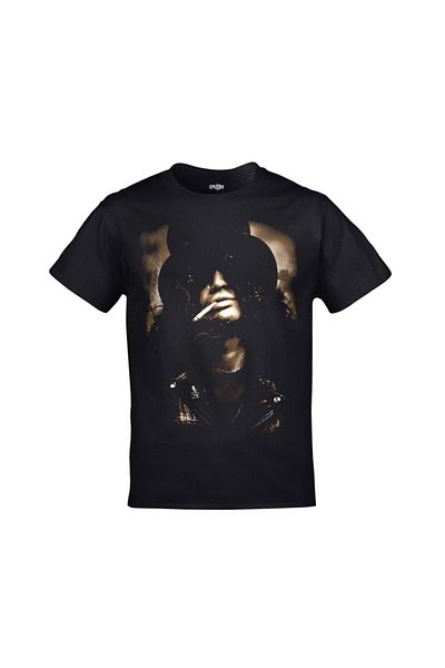Orijin Tekstil Unisex Black T-Shirt - Slash Guns N Roses Printed