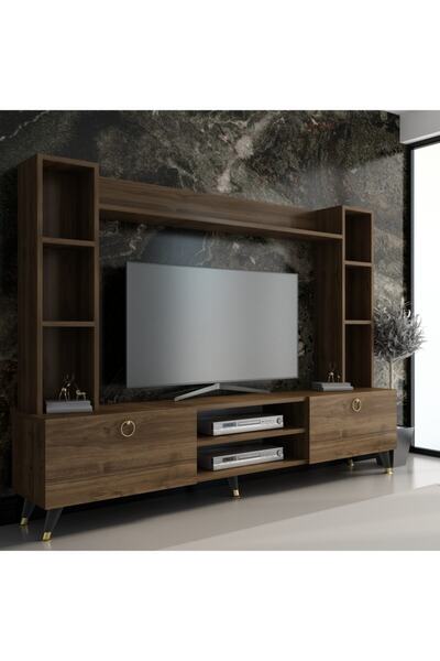 MOBİLYA GEZEGENİ Mercy Gold Tv Ünitesi 180 Cm Ceviz