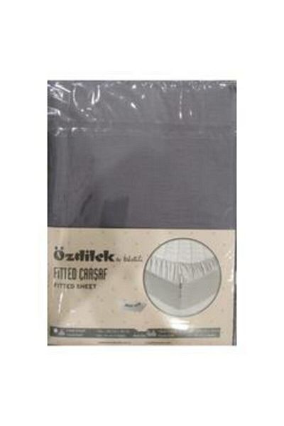 Özdilek Double Anthracite Fitted Elastic Fabric Sheet and 2 Pillows 160x200+30 Cm