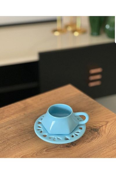 TAMER YİĞİT Geometric Model Single Cup Baby Blue