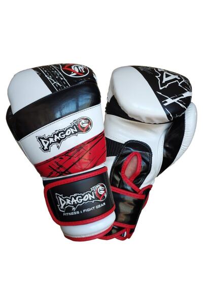 Dragondo Red Land Muay Thai - White Kick Boxing and Gloves