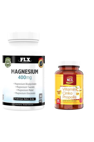 NCS أقراص البروبوليس المغنيسيوم وفيتامين سي والزنك - عبوة من 90 و60 قطعة