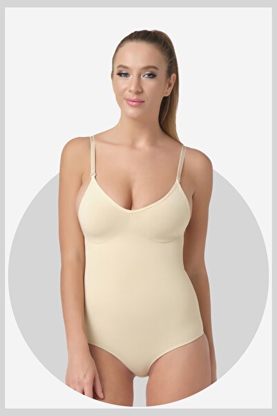 Çıt Çıtlı Ten Slip Body Korse 9t04